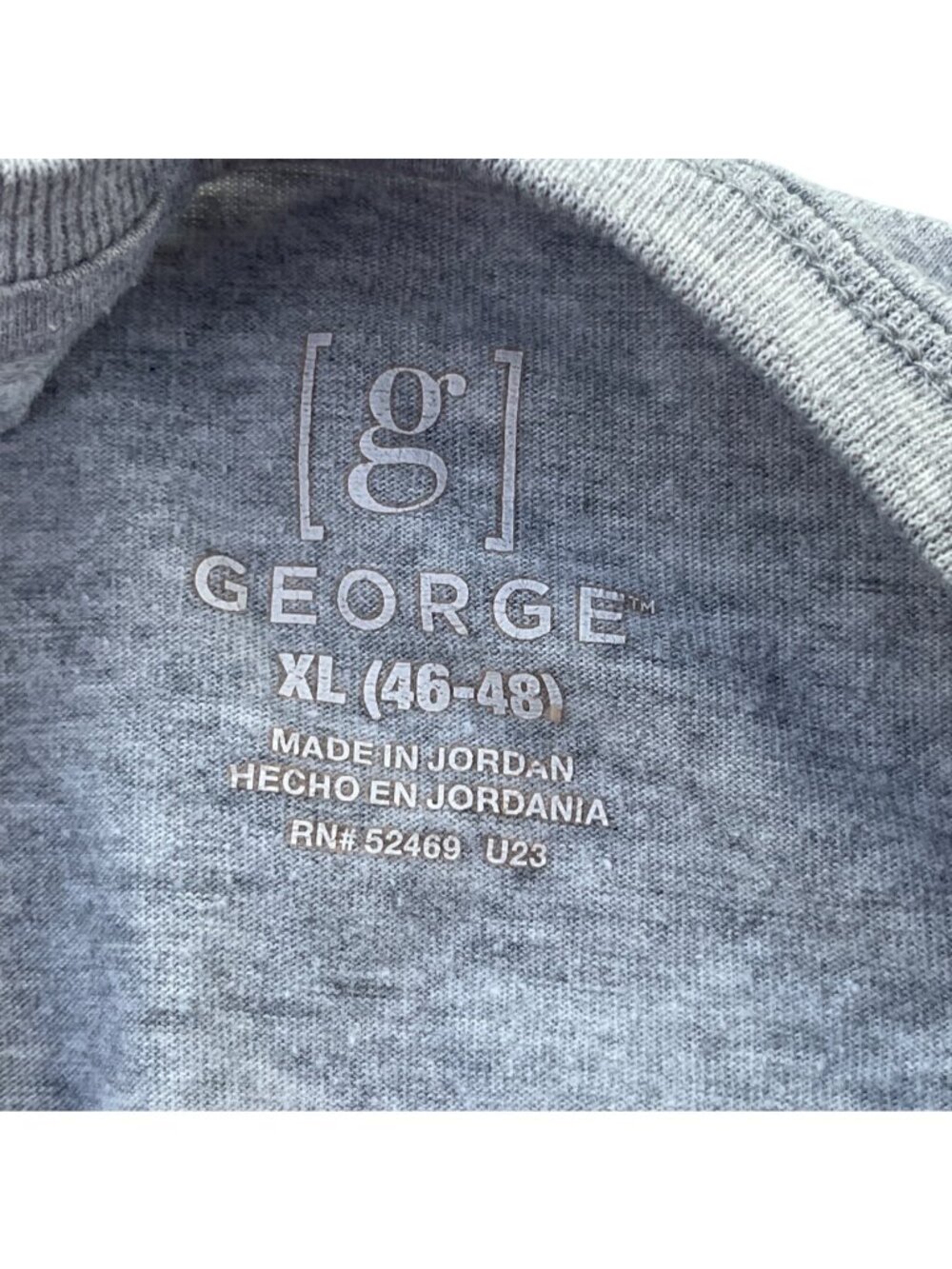 George Heather Blue Mens XL Crewneck T-Shirt Soft Cotton Blend Casual Everyday - Picture 3 of 3